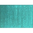 thumbnail image 1 of Ahgly Company Machine Washable Indoor Rectangle Oriental Turquoise Blue Industrial Area Rugs, 4' x 6', 1 of 4