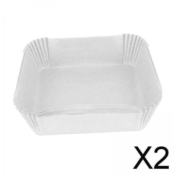 2 Revestimientos de Papel Desechables, Revestimiento Antiadherente, Revestimiento Cuadrado Resistente Al Calor para Asar Bistec, Microondas, Horno de 2 piezas