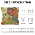 thumbnail image 6 of COMIO Mid Century Circle Pattern Throw Pillow Cover Repeat Colorful Retro Warm Ring Circle Yellow Background Pillow Case Decorative Men Women Room Cushion Cover for Home Couch Bed,2 pcs White, 6 of 6