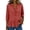 A-Red, variant on CLOISE Women's 3/4 Sleeve Tops and Blouses Plus Size Ruffle Shirts Solid Color V Neck Pullover Cotton Blend Elegant Fall Clothes Black L