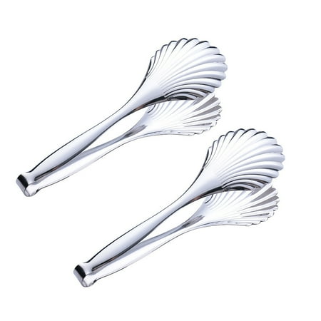

2pcs Cooking Tool Heat Resistant Kitchen Tong Stainless Steel Anti Slip Barbecue