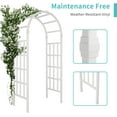 VINGLI Outdoor PVC Wedding Arch, Garden Arbor and Trellis for Climbing