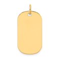thumbnail image 2 of FJC Finejewelers 14k Yellow Gold Solid Plain .013 Gauge 14 x 26mm Engraveable Dog Tag Disc Charm, 2 of 2