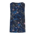 thumbnail image 4 of Miqool Womens Plus Size Tank Tops Floral Print Sleeveless Ruched Shirt Loose Fit Tunic Tops, 4 of 6