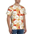 thumbnail image 2 of Vsdgher Cartoon Chicken Print Men's Dry Fit Mesh Athletic Shirts Moisture Wicking Tennis T-Shirt Tops, 2 of 9
