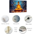 thumbnail image 2 of ZHONGYUTONG Buddha Wall Art Buddha Statue & Candle Paintings Prints Zen Canvas Pictures Buddhism Artwork for Spa Yoga Meditation Room Framed (12.00" x 18.00"), 2 of 6