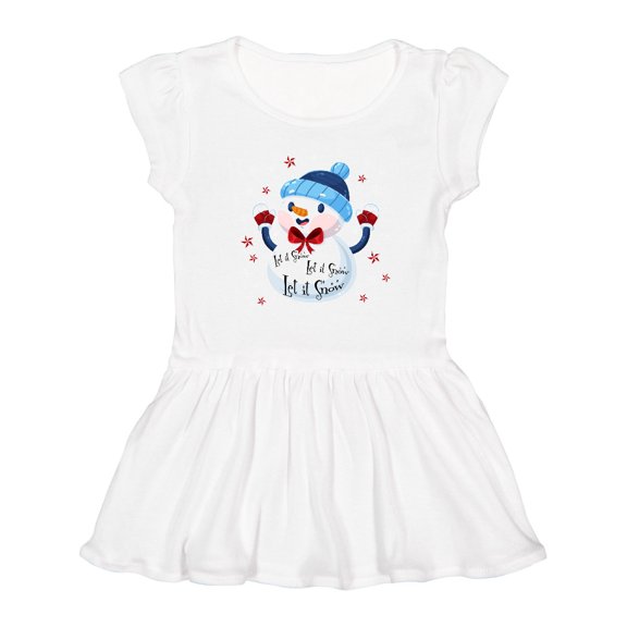 Inktastic Holiday Snowman Girls Toddler Dress