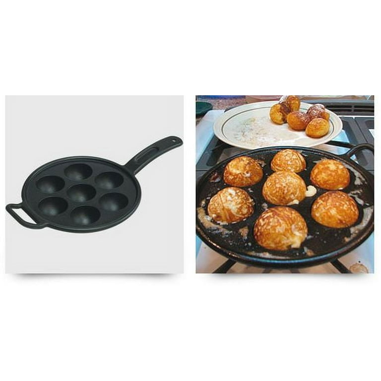 Cast Iron Aebleskiver Pan #4 Pancake Ball Breakfast Pan Makes 7
