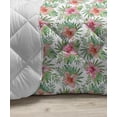 thumbnail image 3 of Luau Down Alternative Comforter, Art of Flowers of Tropical Places, Microfiber Quilt for All Season, 5 Sizes, Dark Pink White Green, by Ambesonne, 3 of 3