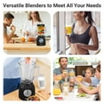 thumbnail image 6 of OMMO 1.5L Professional Blender for Kitchen, for Smoothies Frozen Drinks Ice Crush, Black, 6 of 8