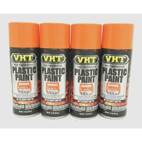 VHT SP823-4 PACK GLOSS ORANGE High Temperature Plastic Paint - 11 oz Aerosol