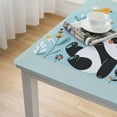 thumbnail image 4 of nygtbtfer Flower Square Washable Table Cloth Stain Resistant Tablecloth Wrinkle Free Spill Proof Decorative Fabric Table Cover for Wedding Dining Party, 4 of 7