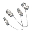 thumbnail image 2 of Paquete de 2 s de con cadena , punk de aleación , de Hip , novedad, conjunto de s apilables, joyería, 2 of 9