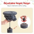 thumbnail image 4 of Furcato 92.1"-101.6" Adjustable Height Cat Tree, Floor to Ceiling Cat Tower, 7 Tiers Cat Climbing Tree with Hammock, Smoky Grey, 4 of 9