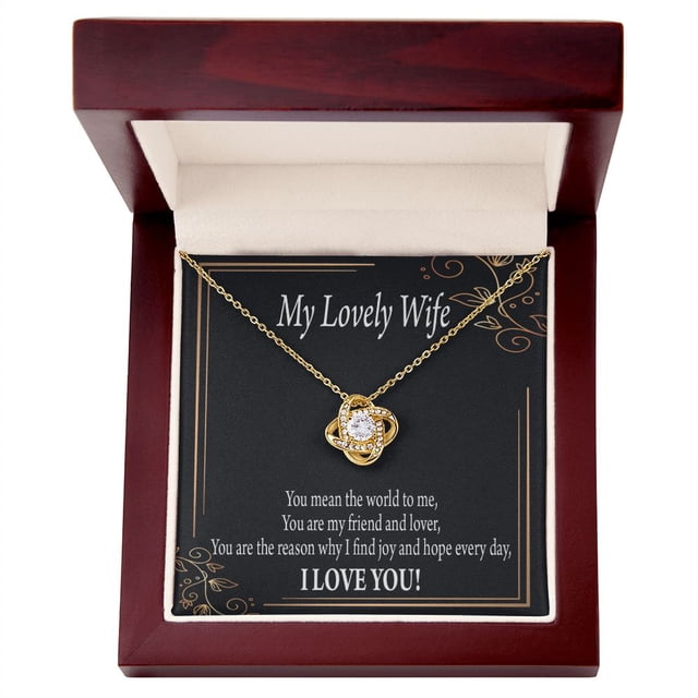 Pour Ma Femme, Vous Êtes la Raison Infini Noeud Collier Message Carte