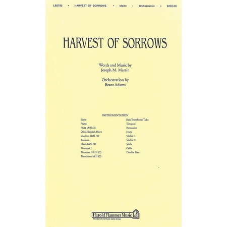 Shawnee Press Harvest of Sorrows Score & Parts composed by Joseph M. Martin