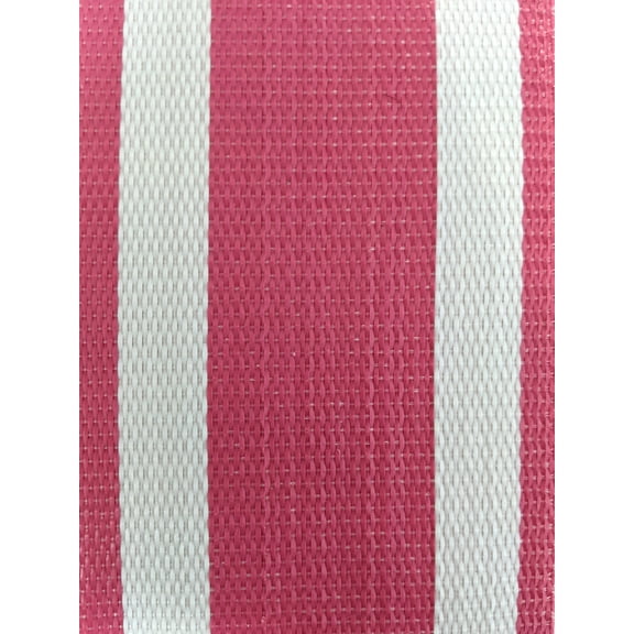 Lawn chair USA | Pink and White Webbing | Crafted from UV-resistant polypropylene | Durable straps offer stylish replacement options for your outdoor seating | Long-lasting comfort and support