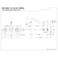 thumbnail image 2 of Kingston Brass KS1288PKL Duchess Double-Handle Wall-Mount Kitchen Faucet, Brushed Nickel, 2 of 5