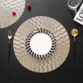 thumbnail image 1 of Round placemats, 6 PVC Decorative mats, Wedding Party Kitchen Washable and erasable placemats, 1 of 2