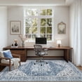 thumbnail image 5 of Area Rugs 10x14 Living Room Rug: Washable Rug Soft Vintage Boho Medallion Carpet Indoor Floor Non-Slip Stain Resistant Large Carpets for Bedroom Dining Room Farmhouse Nursery Home Office Blue, 5 of 18