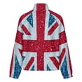 thumbnail image 6 of Jackets for Women Winter Coat Jackets Flannel Stand Collar Jacket(Glittery Union Jack Flag,Size:S-4XL), 6 of 7
