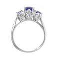 thumbnail image 3 of Sterling Silver with Natural Tanzanite Three Stone Ring, 3 of 5