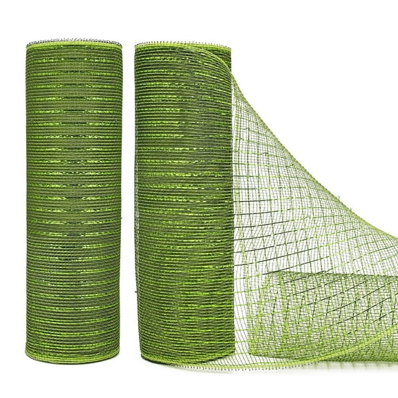 Shimmering 10-Inch Mesh Ribbon for Christmas & Halloween Premium Decorative Ribbon for Wreaths & Crafts