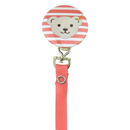 Teddy Bear Face Pacifier Clip
