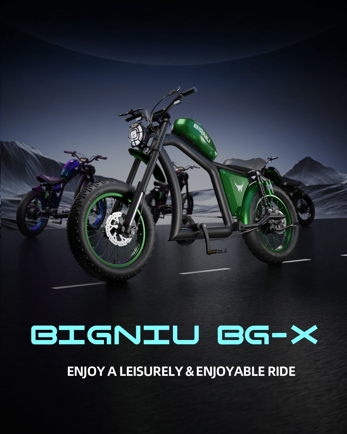 BIGNIU BG-X Electric Bike for Adults,740W Brushless Motor 48V/31.5Ah Up to 40 Miles E-Bike Front/Rear Turn Signal Dual Suspension Ebikes UL2849