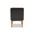 thumbnail image 4 of Baxton Studio Sanford Mid-Century Modern Dark Brown Faux Leather Upholstered and Walnut Brown Finished Wood Dining Chair, 4 of 7