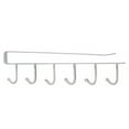 thumbnail image 1 of Cup Hook Under Cabinet 6 Hooks Coffee Mug Holder Nail Free Hanger Kitchen Hanging Storage Rack, White, 1 of 9