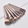 thumbnail image 4 of Makeup Brush Set 10 Pcs Premium Synthetic Foundation Powder Concealers Eye shadows Blush Makeup Brushes with black case, 4 of 8