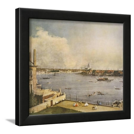 The Thames and the City of London from Richmond House, Whitehall, Westminster, C1747 Framed Print Wall Art By