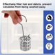 thumbnail image 4 of Strainer de cabello Uxcell, filtro de desagüe de ducha de acero inoxidable con gancho de elevación, colector de cabello y desechos, cesta de filtro de desechos negra 1, 4 of 6