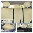 thumbnail image 4 of For 2019–2023 Hyundai Santa Fe FH Group Custom Fit Neoprene Waterproof Car Seat Covers - Rear Set Solid Beige, 4 of 5