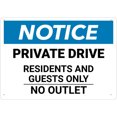 thumbnail image 1 of Notice Private Drive Residents And Guests Only Sign For House 12" X 8" Yard Sign, Premium Aluminum, Sun-Proof, Rust-Free, 1 of 6