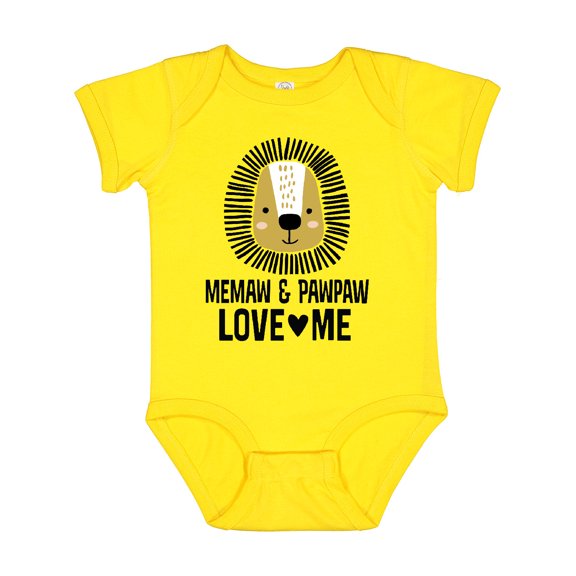 Inktastic Memaw and Pawpaw Grandkids Lion Boys Baby Bodysuit