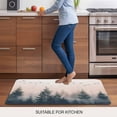 thumbnail image 5 of Rustic Foggy Forest Doormat Outdoor Entrance 24"x36", Watercolor Trees Birds Landscape Absorb Moisture Dirt Door Mats, Non-Slip Rubber Backing Floor Mats Indoor, Low-Profile Front Door Rugs, 5 of 9