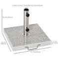 thumbnail image 2 of Support Carré pour Parasol en Marbre de 55 Lb, 16,5 Po, Support Lourd de Marché avec Roues, Gris, 2 of 7