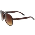 thumbnail image 4 of sunglassLA - Retro Large  Blue Blocking Lens Aviator Sunglasses 60mm - 60mm, 4 of 5