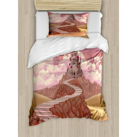 Walmart Fairytale Duvet Cover Set Duvet Quilt Cover Set, Castle in