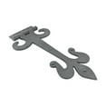 thumbnail image 6 of Renovators Supply Gate Hinges 12" Black Wrought Iron Fleur De Lis Style Strap Hinges for Gates and Doors w/Screws, 6 of 12