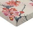 thumbnail image 2 of Ambesonne Floral Fitted Sheet, Vintage Sakura Flowers, Full Size, Pink Beige Grey, 2 of 3