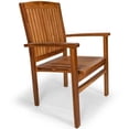 thumbnail image 4 of All Things Cedar TD24 Teak Stackable Outdoor Arm Chair - 25L x 23W x 37H, 4 of 5