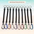 thumbnail image 2 of Anti-lost Rope Retractable Elastic with Keyring Carabiner Multifunctional Anti-theft TPU Coiled Spring Fishing Anti-lost Safety Lanyard Outdoor Supplies, 2 of 7