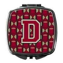 Letter D Football Garnet and Gold Compact Mirror