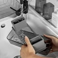 thumbnail image 3 of Toothbrush Holder for Bathrooms, 2 Cups Toothbrush Organizer for Bathroom Countertop, Toothbrush Holder Toothbrush Storage for Shower, Tooth Brushing Holder Cup Tray and Toothpaste Caddy Black, 3 of 6