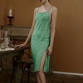 thumbnail image 4 of Sngxgn Women's Cotton Sleeveless Short Knee Length Nightgown(Green,S), 4 of 7