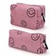 thumbnail image 1 of Bolsa de cosméticos de 2 uds. Bolsa de maquillaje de cara sonriente de pana portátil para viajes (rosa) Likrtyny  Cuidado Belleza, 1 of 2