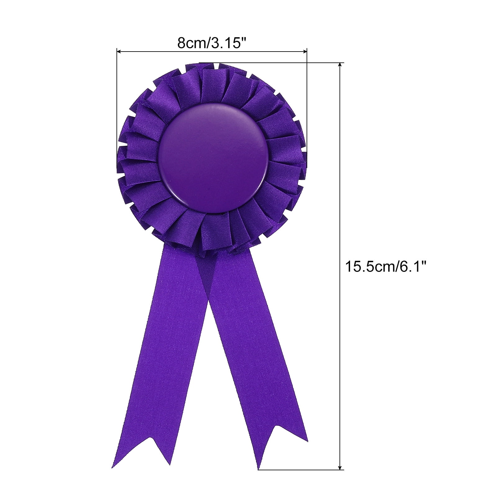 Uxcell Blank Award Ribbon, 18 Pcs Honorable Prize Recognition Ribbon, Dark Purple
